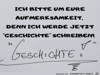 Bitte um Aufmerksamkeit