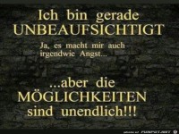 Ich bin gerade unbeaufsichtigt