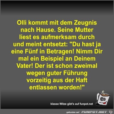 Olli-kommt-mit-dem-Zeugnis-nach-Hause.jpg von Fossy