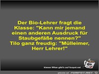 Der Bio-Lehrer fragt die Klasse