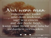 Nur wenn man miteinander redet