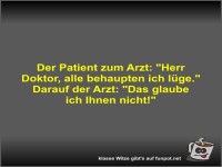 Der Patient zum Arzt