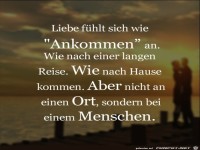 Liebe fuehlt sich wie Ankommen an