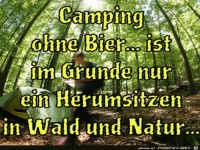 Camping ohne Bier