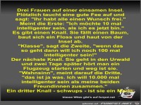 Drei Frauen auf einer einsamen Insel