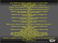 Ein Mathematiker stellt sich in einer Bar als Logiker vor