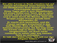 Ein alter Farmer in North Carolina hat auf seinem...