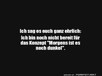 Morgens ist es noch dunkel