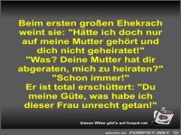 Beim ersten groen Ehekrach weint sie