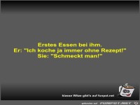 Erstes Essen bei ihm