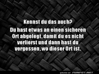 Verlegenes Vergessen