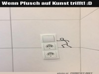 Kreative Kunst trifft auf Badezimmer-Wand