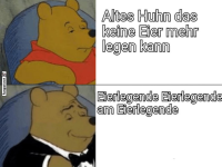 Winnie Puh Meme �ber Huhn und Eleganz