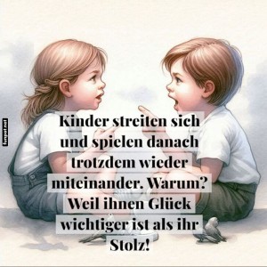 herz-Bild: Kinderstreit und Versöhnung