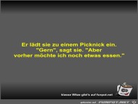 Er lädt sie zu einem Picknick ein