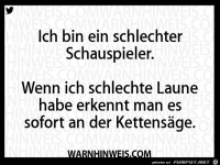 Schlechter Schauspieler