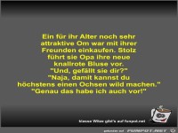Ein fr ihr Alter noch sehr attraktive Om war mit ihrer...