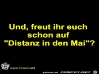 Distanz in den Mai