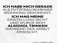 Habe mich gerade gekündigt