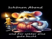 Niedlicher Mausgruss fr einen schnen Abend