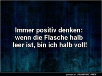 Halb voll und ganz optimistisch!