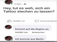 Tattoo-Schmerzen: Region im Humorcheck