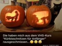 Lustige K�rbis-Schnitzerei