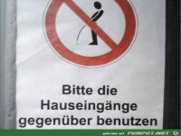 Bitte die Hauseingänge...