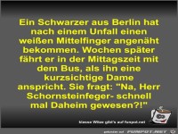 Ein Schwarzer aus Berlin hat nach einem Unfall einen weien