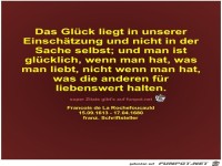 Das Glck liegt in unserer
Einschtzung und nicht in...