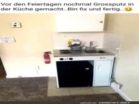 Gro�putz in der K�che