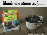 Lustiges Instant-Produkt f�r Blondinen