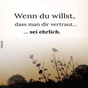 herz-Bild: Zitat über Vertrauen und Ehrlichkeit