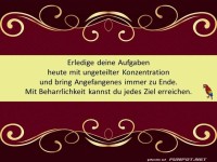 Erledige deine Aufgaben