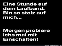 Eine Stunde Laufband