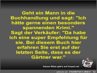Geht ein Mann in die Buchhandlung und sagt