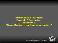 Warnhinweis auf dem Produkt 