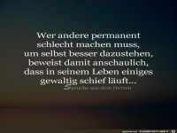 Wer andere schlecht macht
