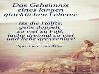 das Geheimnis eines langen gluecklichen Lebens