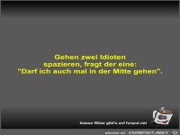 Gehen zwei Idioten spazieren