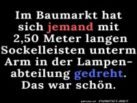 Sockelleisten im Baumarkt Abenteuer