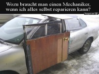 Selbstgebaute Autotr als DIY-Lsung
