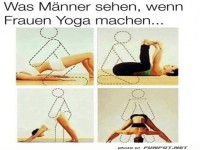 Humorvolle Yoga-Illustration