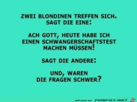 2 Blondinen treffen sich......