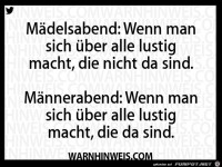 Unterschied M�dchen - und M�nnerabende