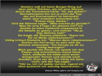 Gestern sa� ich beim Burger-King auf dem stillen �rtchen