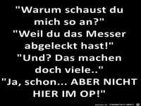 Messer abgeleckt