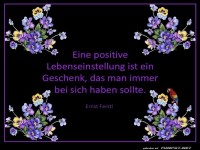 Eine positive Lebenseinstellung