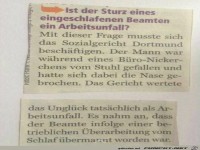 ist der Sturz eines eingeschlafenden Beamten..........