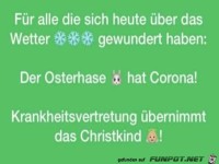 Osterhase hat Corona